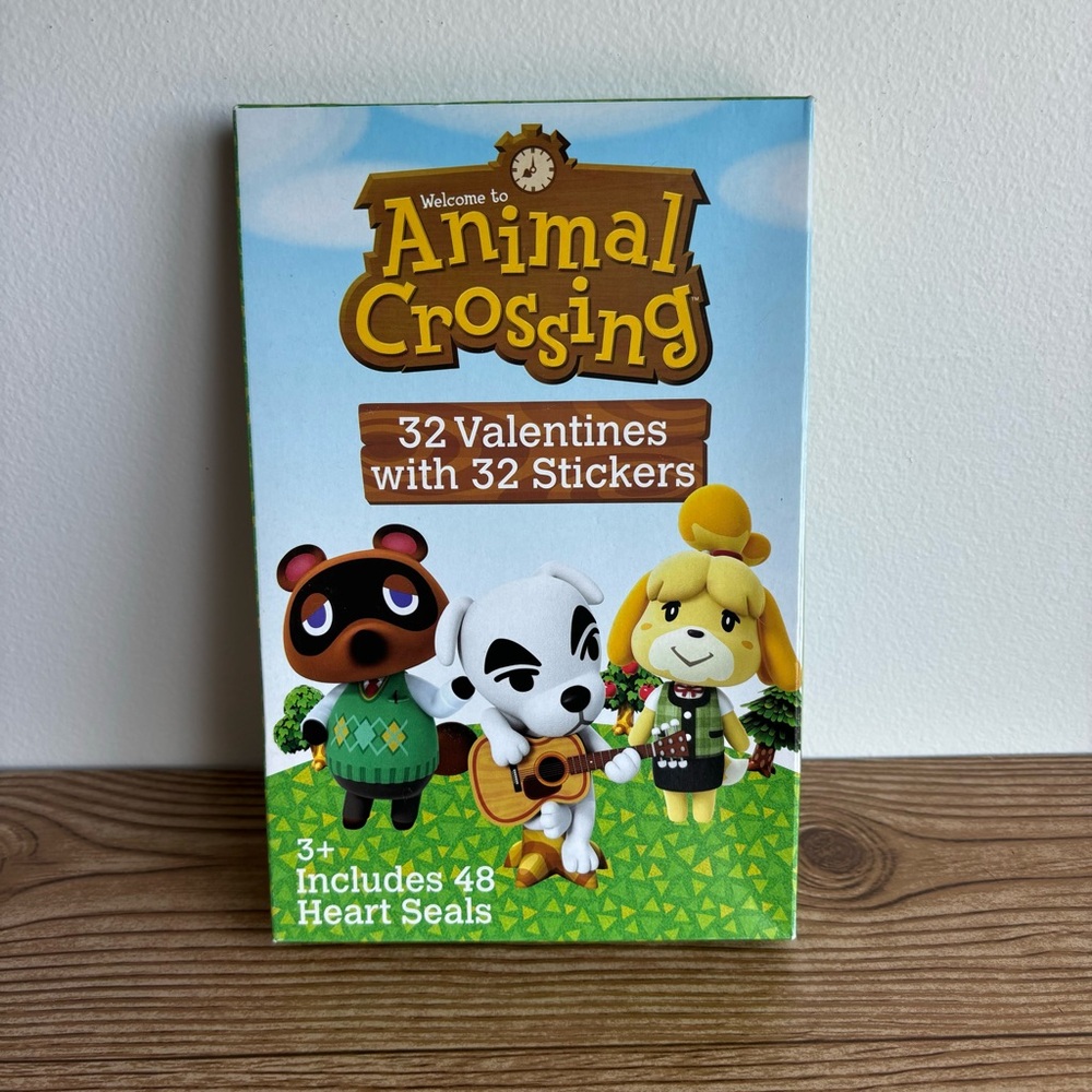 Animal Crossing 32 Valentines Day Cards & Stickers NEW Unopened